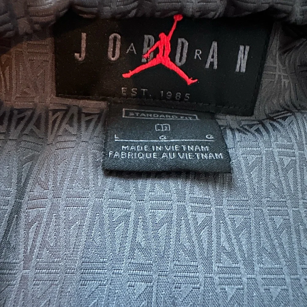 Jordan Black/ gun metal Men's Bomber Jacket with Snap Collar